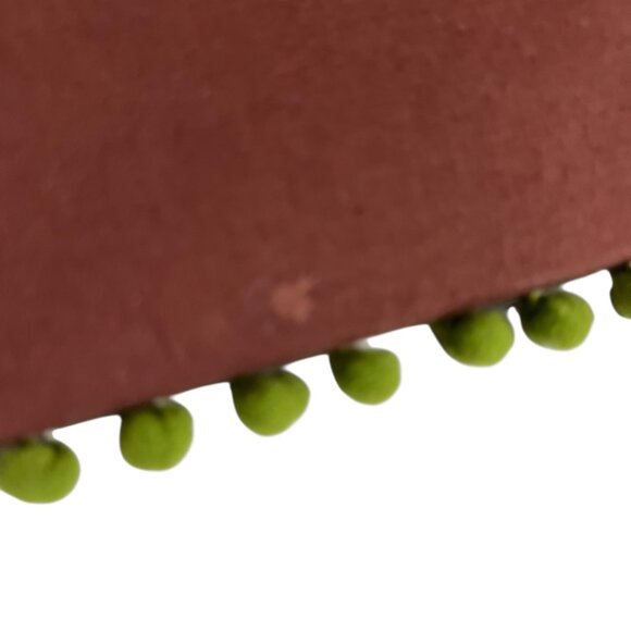 Pier 1 Imports Embroidered Fabric Owl Wall Art Pom Pom‎ Trim Retro 70s Inspired - Picture 3 of 8